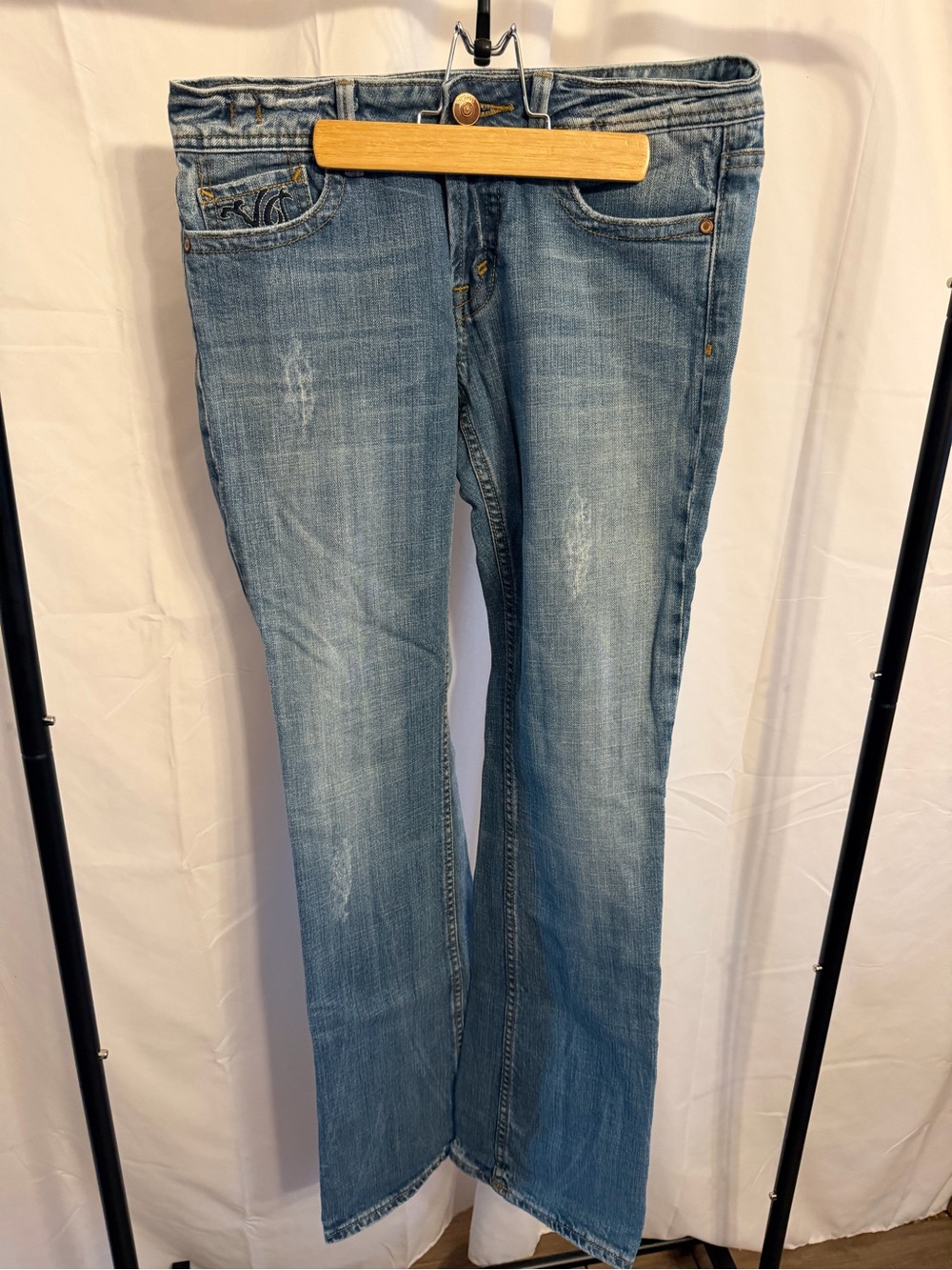Y2K Vigoss low rise embroidered pocket Bootcut Jeans